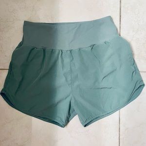 ATHETIC SHORTS , light green, size M, HIGHWASTED